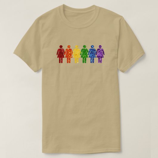 LGBT Pride Glitter Vrouwen T-shirt (Design voorkant)