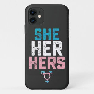 LGBT Pride haar haar transgenderspronouns iPhone 11 Hoesje