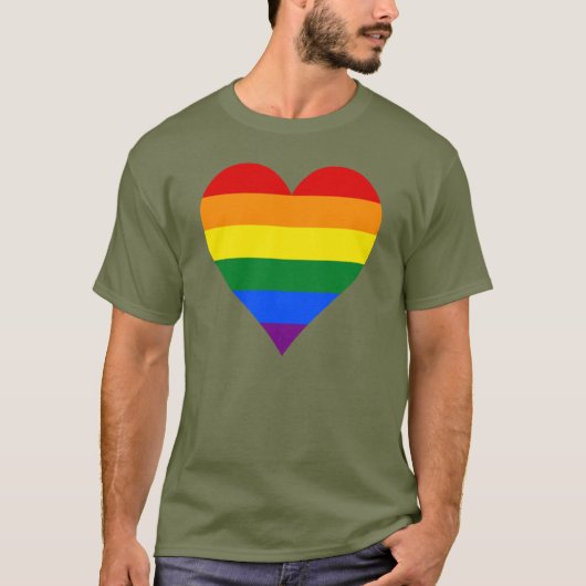 LGBT-pride-hart T-shirt (Voorkant)