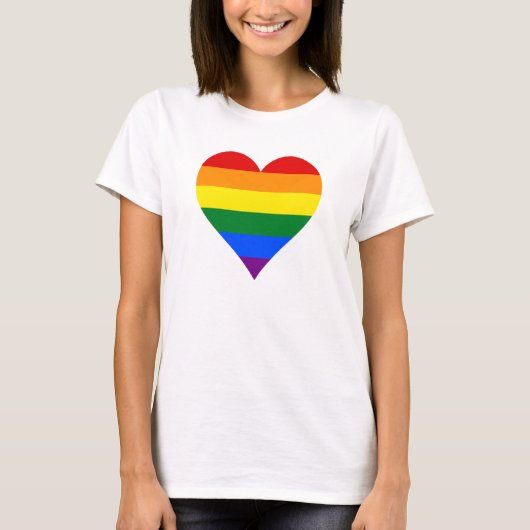 LGBT-pride-hart T-shirt (Voorkant)