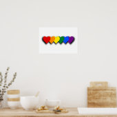 LGBT pride harten Poster (Keuken)