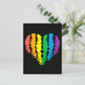 LGBT+pride. Hartregenboog. Briefkaart (Staand voorkant)