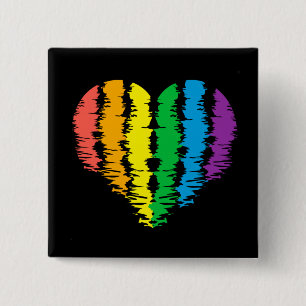 LGBT+pride. Hartregenboog. Button Magnet