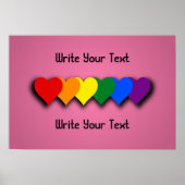 LGBT pride hearts Poster (Devant)