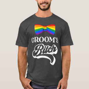 LGBT Pride Herenfeest Bruidegom Trouwt T-shirt