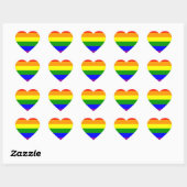 LGBT+pride - homo. Hartregenboog. Hart Sticker (Vel)