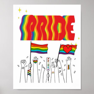 LGBT+Pride. Homo-homo-liefdestrots. Poster
