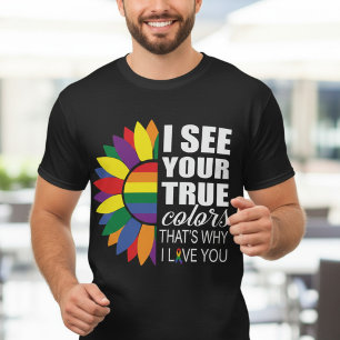 LGBT Pride Homoseksueel Lesbisch Modern Regenboog T-shirt