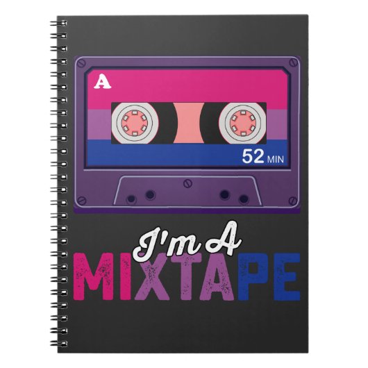 LGBT Pride I m A Mixtape Cassette Bi Notitieboek (Voorkant)