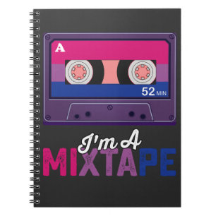 LGBT Pride Ik Ben Een Cassette Mixband Biseksueel Notitieboek