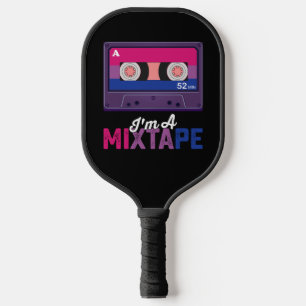 LGBT Pride Ik ben een mixtape cassette Bi Pickleball Paddle