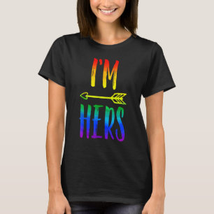 LGBT Pride Ik ben haar. Ze is mijn lesbische koppe T-shirt