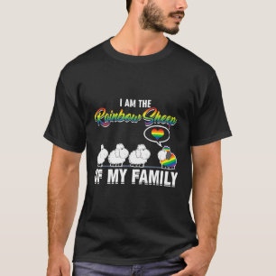 LGBT Pride Ik ben het regenboogschaap van mijn fam T-shirt