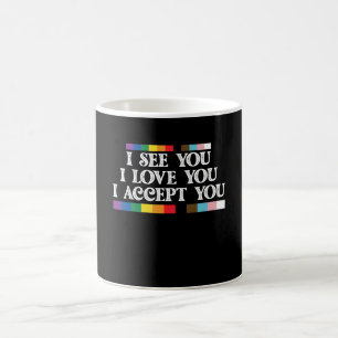 LGBT Pride Ik Zie Liefde Accepteer Jou Ondersteun Koffiemok