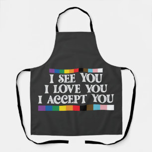 LGBT Pride Ik Zie Liefde Accepteer Jou Steun Je Schort