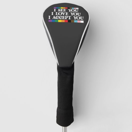 LGBT Pride Ik zie Liefde je accepteren Golfheadcover (Voorkant)