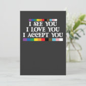 LGBT Pride Ik zie Liefde je accepteren Kaart (Staand voorkant)