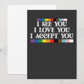 LGBT Pride Ik zie Liefde je accepteren Kaart (Voorkant / Achterkant)