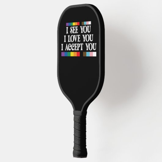 LGBT Pride Ik zie Liefde je accepteren Pickleball Paddle (Links)