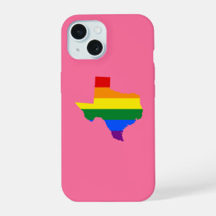LGBT Pride-kaart van Texas Hoesje-Mate iPhone Case 15 Hoesje