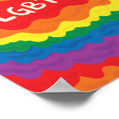 LGBT+pride. Keer, regenboogkleur. Poster (Hoek)