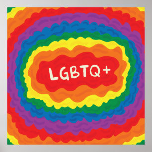 LGBT+pride. Keer, regenboogkleur. Poster