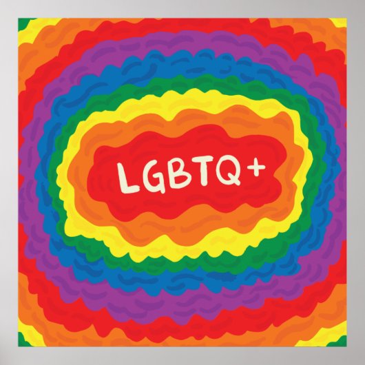LGBT+pride. Keer, regenboogkleur. Poster (Voorkant)