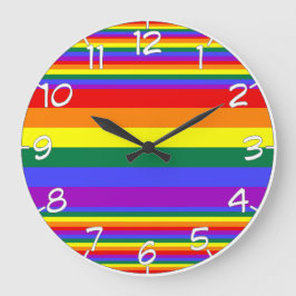 LGBT Pride kleuren genummerd Grote Klok