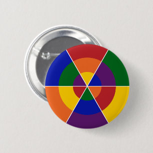 LGBT Pride kleurrijke geometrische regenboog Ronde Button 5,7 Cm
