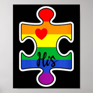 Lgbt Pride Koppel Matching Valentijnsdag Zijn Gay Poster