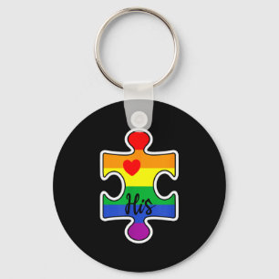 Lgbt Pride Koppel Matching Valentijnsdag Zijn Gay Sleutelhanger