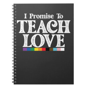 LGBT Pride Leraar Ik Beloof Van Love Gay Te Leren Notitieboek