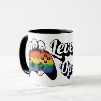 LGBT Pride Level Up Tiger Paw Controller Mug 2026 Mok