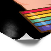 LGBT+Pride. Liefde regenboog. Hart. Perfect Poster (Hoek)