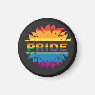 LGBT+Pride liefde, regenboogbloem Button Magnet Bo Magneet