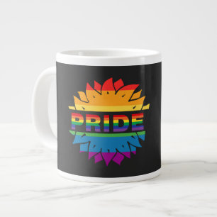 LGBT+Pride liefde, regenboogbloem Koffie Mok