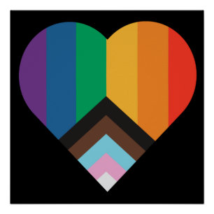 LGBT+pride liefde. Regenboogvlag Poster Perfect Poster