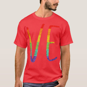 LGBT Pride Love LO VE Lesbian Couple Matching Lov T-shirt