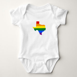 LGBT Pride map Texas Romper
