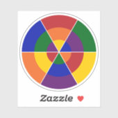 LGBT Pride Moderne Geometrische Regenboog Sticker (Vel)