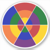 LGBT Pride Moderne Geometrische Regenboog Sticker (Voorkant)
