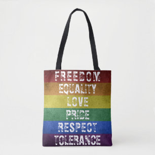 LGBT Pride Moderne Regenboog Strepen Vlag Draagtas