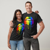 Lgbt Pride Month Gay Lesbian Pride Lips Flag T-shirt (Unisex)