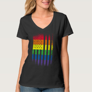 LGBT Pride Month-ondersteuning met regenboog VS-VS T-shirt