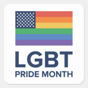 LGBT Pride Month Verenigde Staten Vierkante Sticker