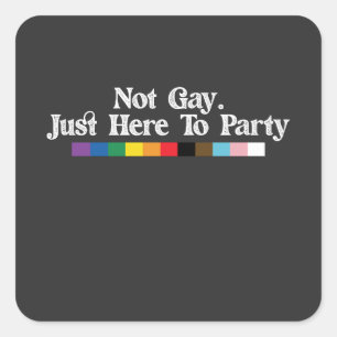 LGBT Pride niet hier alleen maar om partijsteun te Vierkante Sticker