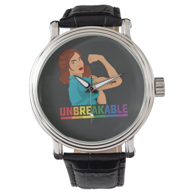 LGBT Pride onbreekbare trots van moeder homoseksue Horloge (Voorkant)