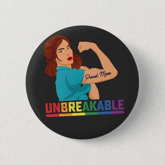 LGBT Pride onbreekbare trots van moeder homoseksue Ronde Button 5,7 Cm (Voorkant)