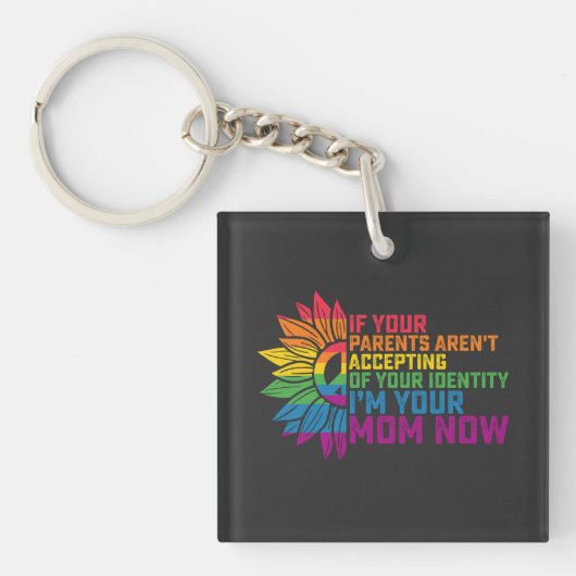 LGBT Pride Ouders die me nu toelaten dat je moeder Sleutelhanger (Voorkant)