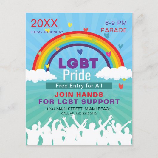 LGBT Pride Parade Flyer (Voorkant)